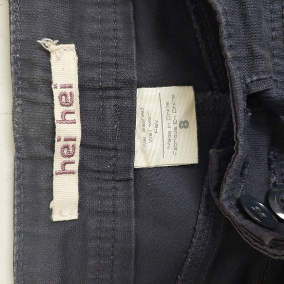 Hei Hei Dark Dark Gray Pants Size 8 Style Well Washed Well Worn Play Drawstring - Picture 5 of 9